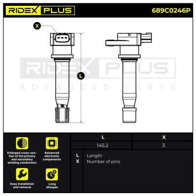 Zündspule RIDEX 689C0246P 689C0246P - foto 3