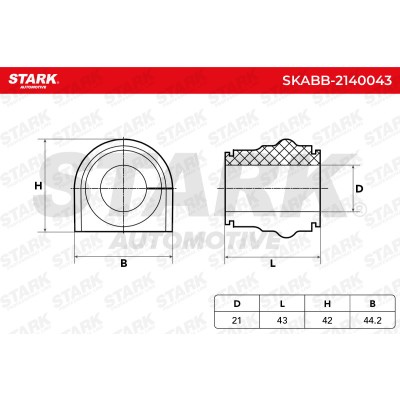 Lagerung, Stabilisator Stark SKABB-2140043 SKABB-2140043 - foto 6