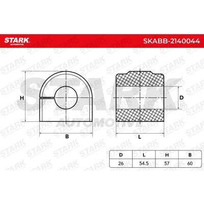 Lagerung, Stabilisator Stark SKABB-2140044 SKABB-2140044 - foto 6