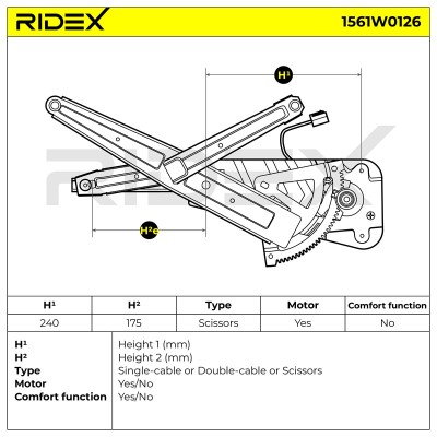 Fensterheber RIDEX 1561W0126 1561W0126 - foto 5
