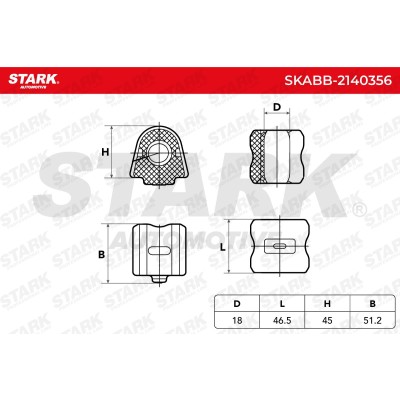 Lagerung, Stabilisator Stark SKABB-2140356 SKABB-2140356 - foto 6
