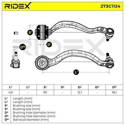 Querlenker RIDEX 273C1124 273C1124 - foto 6