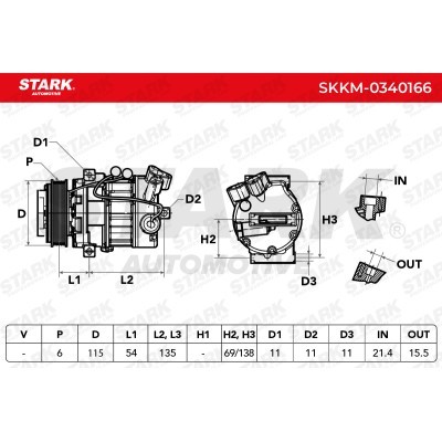 Kompressor, Klimaanlage SKKM-0340166 - foto 5