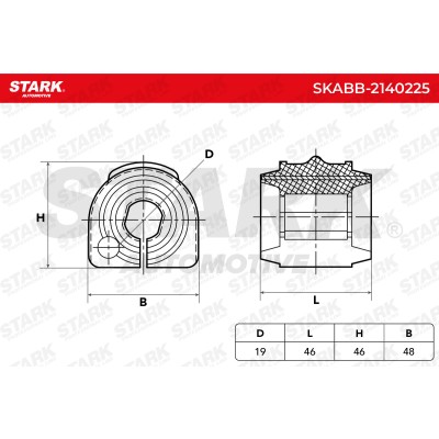 Lagerung, Stabilisator Stark SKABB-2140225 SKABB-2140225 - foto 5