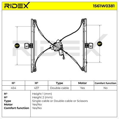 Fensterheber RIDEX 1561W0381 1561W0381 - foto 6