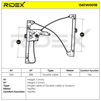 Fensterheber RIDEX 1561W0018 1561W0018 - foto 5