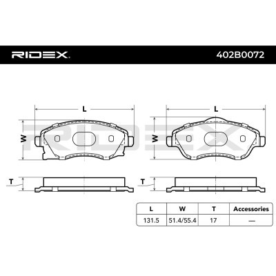 Bremsbeläge Satz RIDEX 402B0072 402B0072 - foto 5