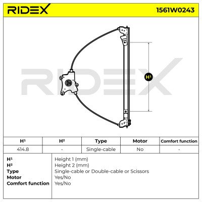 Fensterheber RIDEX 1561W0243 1561W0243 - foto 5