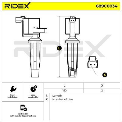 Zündspule RIDEX 689C0034 689C0034 - foto 4