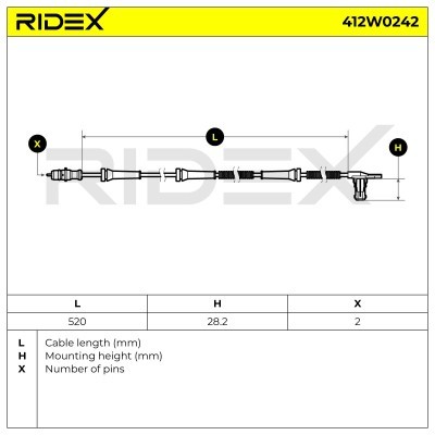ABS Sensor RIDEX 412W0242 412W0242 - foto 6