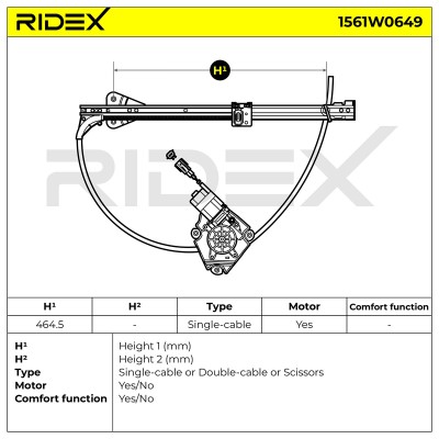 Fensterheber RIDEX 1561W0649 1561W0649 - foto 5