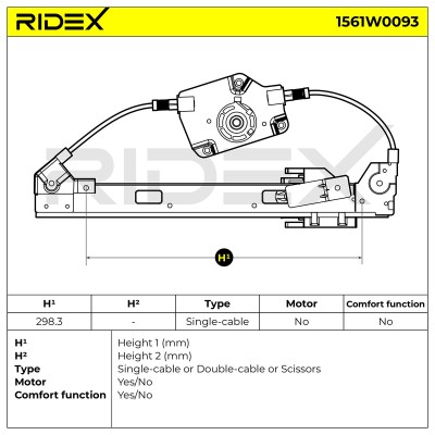 Fensterheber RIDEX 1561W0093 1561W0093 - foto 6