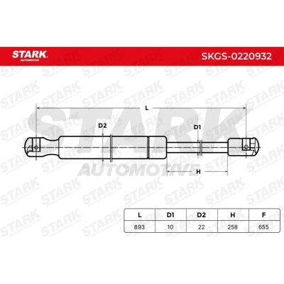 Gasfeder, Koffer-/Laderaum Stark SKGS-0220932 SKGS-0220932 - foto 5