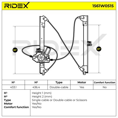 Fensterheber RIDEX 1561W0515 1561W0515 - foto 6