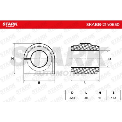 Lagerung, Stabilisator Stark SKABB-2140650 SKABB-2140650 - foto 6