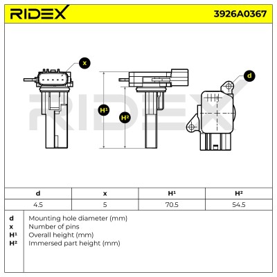 Luftmassenmesser RIDEX 3926A0367 3926A0367 - foto 6