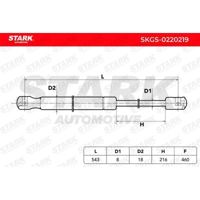 Gasfeder, Koffer-/Laderaum Stark SKGS-0220219 SKGS-0220219 - foto 3