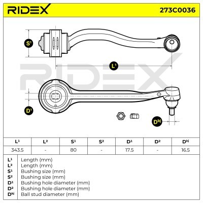 Querlenker RIDEX 273C0036 273C0036 - foto 7