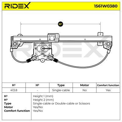 Fensterheber RIDEX 1561W0380 1561W0380 - foto 6