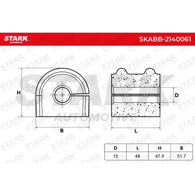 Lagerung, Stabilisator Stark SKABB-2140061 SKABB-2140061 - foto 5