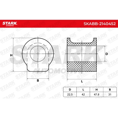 Lagerung, Stabilisator Stark SKABB-2140452 SKABB-2140452 - foto 6