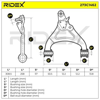 Querlenker RIDEX 273C1462 273C1462 - foto 8