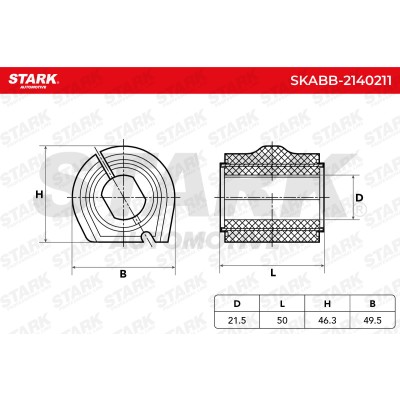 Lagerung, Stabilisator Stark SKABB-2140211 SKABB-2140211 - foto 5
