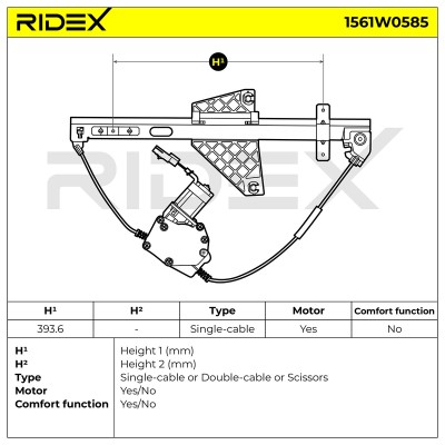 Fensterheber RIDEX 1561W0585 1561W0585 - foto 9
