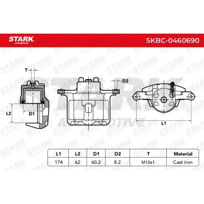 Bremssattel Stark SKBC-0460690 SKBC-0460690 - foto 6