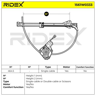 Fensterheber RIDEX 1561W0333 1561W0333 - foto 6