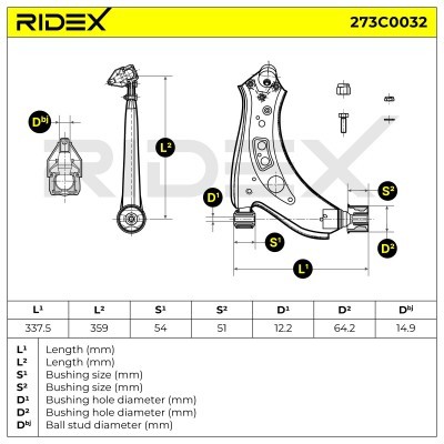 Querlenker RIDEX 273C0032 273C0032 - foto 6