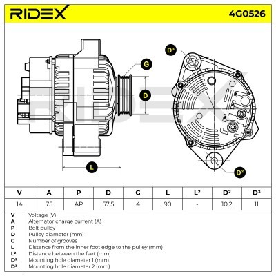 Generator RIDEX 4G0526 4G0526 - foto 7