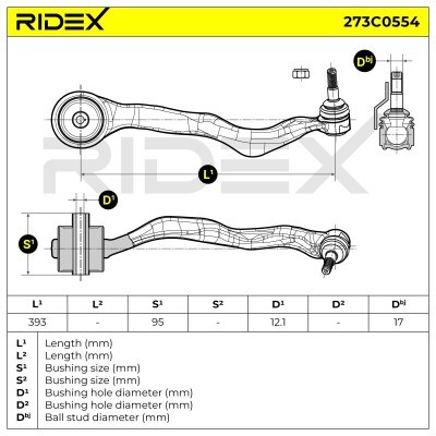 Querlenker RIDEX 273C0554 273C0554 - foto 6