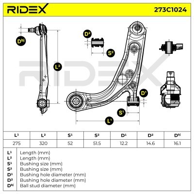 Querlenker RIDEX 273C1024 273C1024 - foto 5