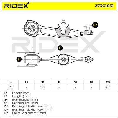 Querlenker RIDEX 273C1031 273C1031 - foto 6