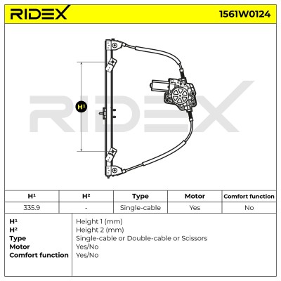 Fensterheber RIDEX 1561W0124 1561W0124 - foto 5