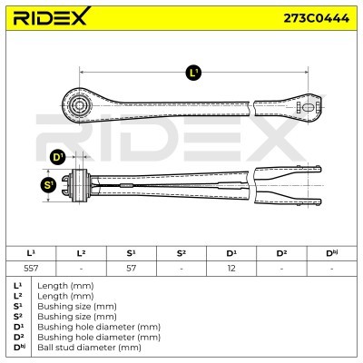 Querlenker RIDEX 273C0444 273C0444 - foto 7