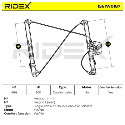 Fensterheber RIDEX 1561W0187 1561W0187 - foto 8