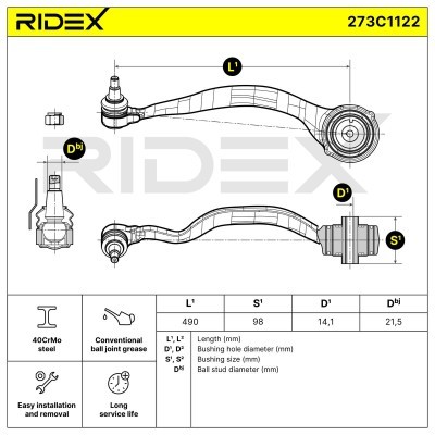 Querlenker RIDEX 273C1122 273C1122 - foto 8