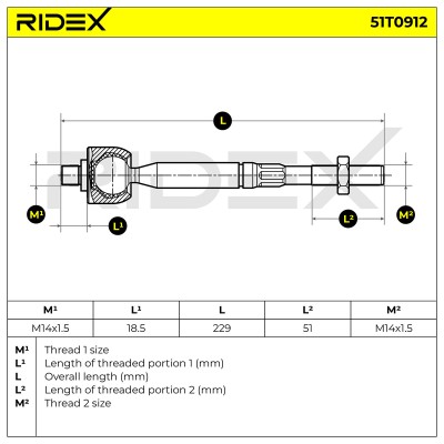 Lenkstange RIDEX 51T0912 51T0912 - foto 5