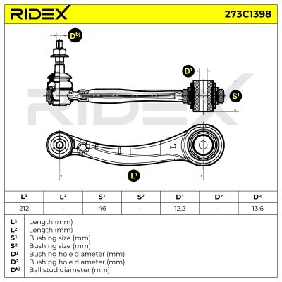 Querlenker RIDEX 273C1398 273C1398 - foto 7