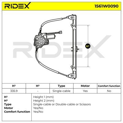 Fensterheber RIDEX 1561W0090 1561W0090 - foto 6