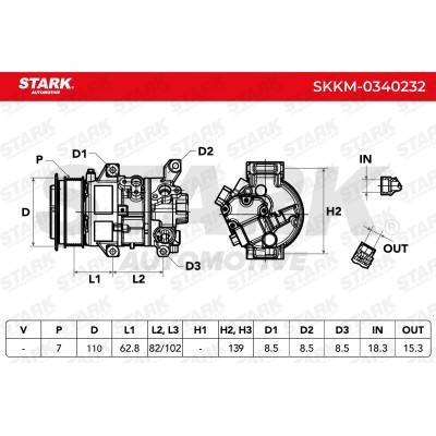 Kompressor, Klimaanlage SKKM-0340232 - foto 8