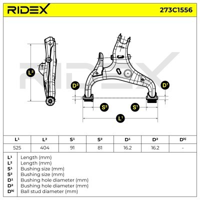 Querlenker RIDEX 273C1556 273C1556 - foto 6