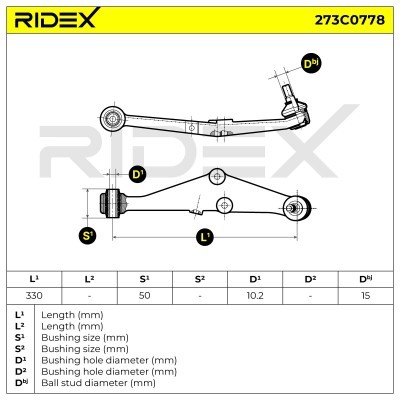 Querlenker RIDEX 273C0778 273C0778 - foto 6