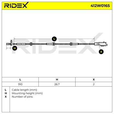 ABS Sensor RIDEX 412W0165 412W0165 - foto 6