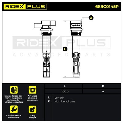 Zündspule RIDEX 689C0145P 689C0145P - foto 8