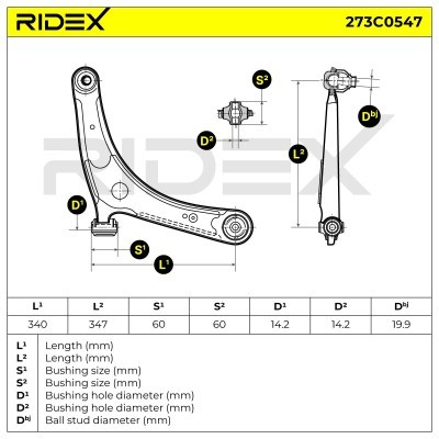 Querlenker RIDEX 273C0547 273C0547 - foto 11