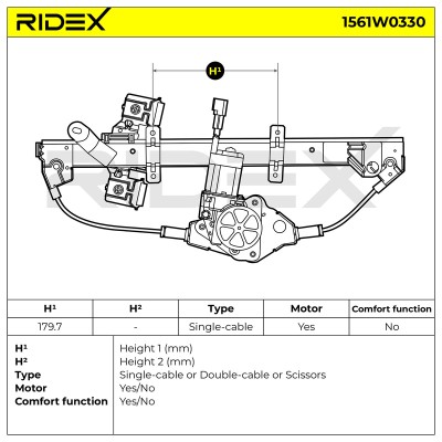 Fensterheber RIDEX 1561W0330 1561W0330 - foto 6