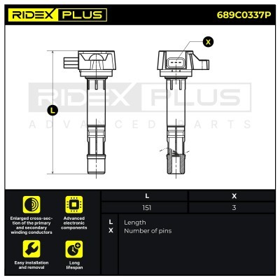 Zündspule RIDEX 689C0337P 689C0337P - foto 9